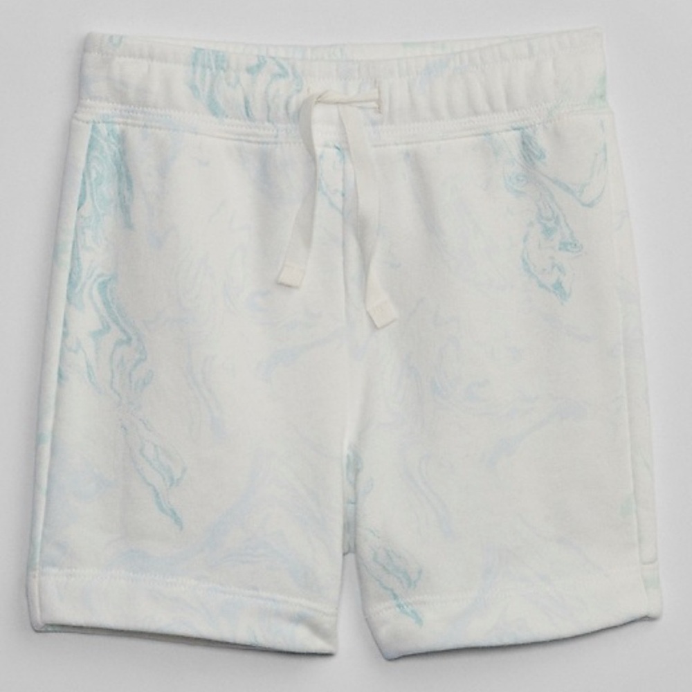 Gap Kids Pull-On Drawstring White Blue Tie Dye Sweat Shorts Size XS